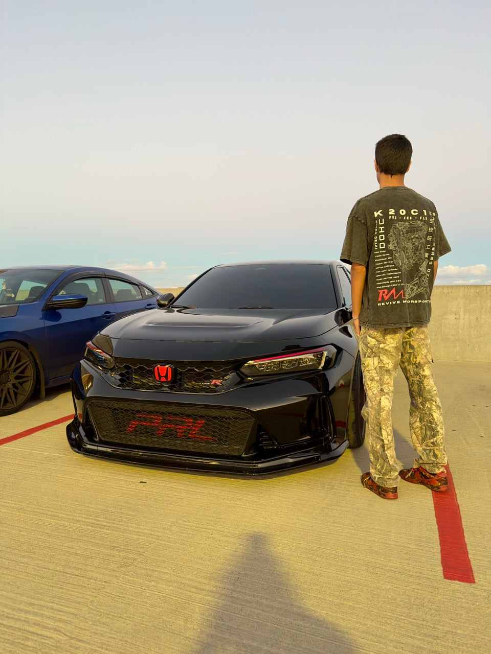 Revive Motorsports K20C1 Engine Tee – Snow Washed Black