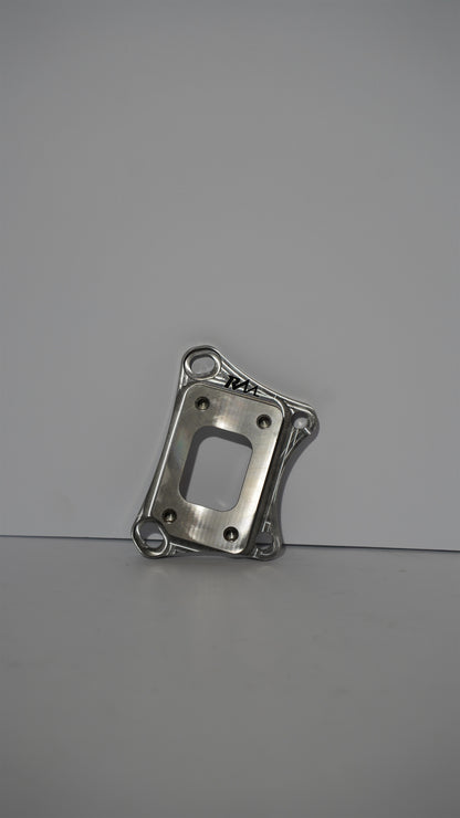 Revive Motorsports L15B/K20C T25 turbo adapter. Angled view of adapter