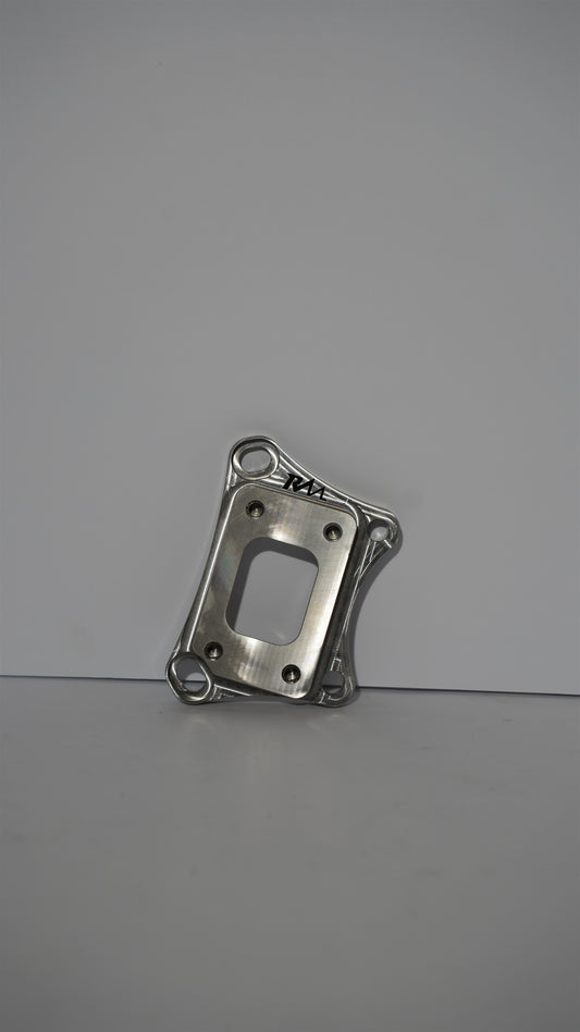 Revive Motorsports L15B/K20C T25 turbo adapter. Angled view of adapter